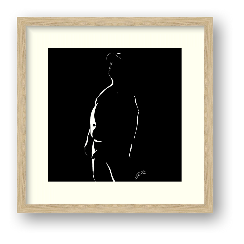 Alf “Negative space Bear” — framed