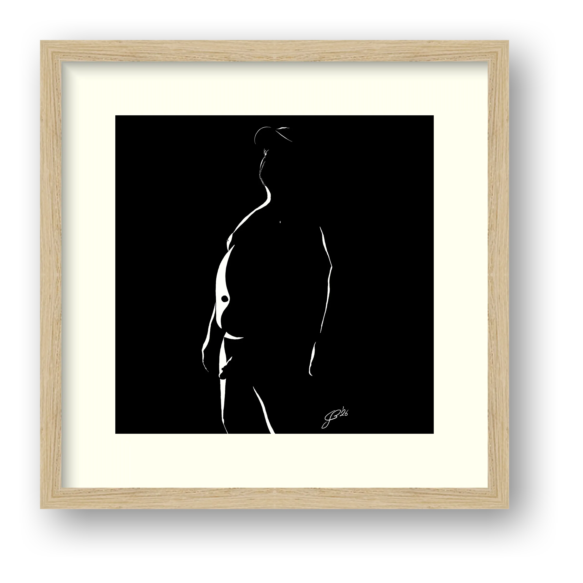 Alf “Negative space Bear” — framed
