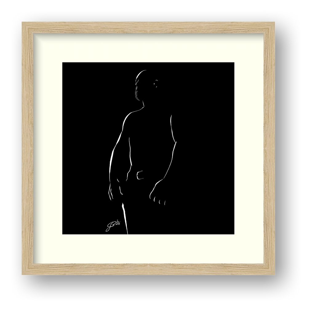 Beefy Bernie “Negative space Bear” — framed