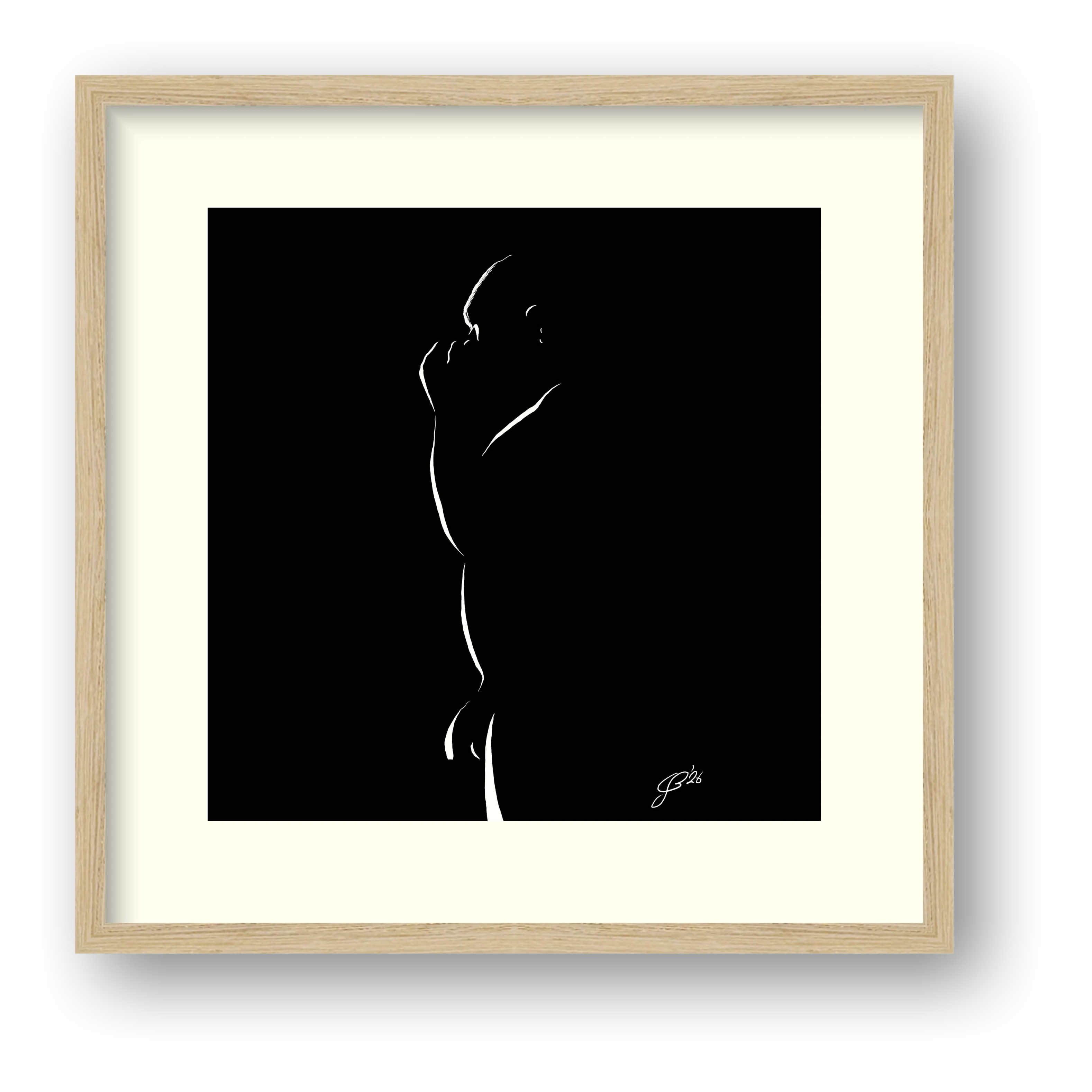 Cocky Conner “Negative space Bear” — framed