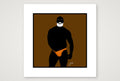 Rex - Bear flag colours Art - Brown — 30×30cm, 12×12" Print only