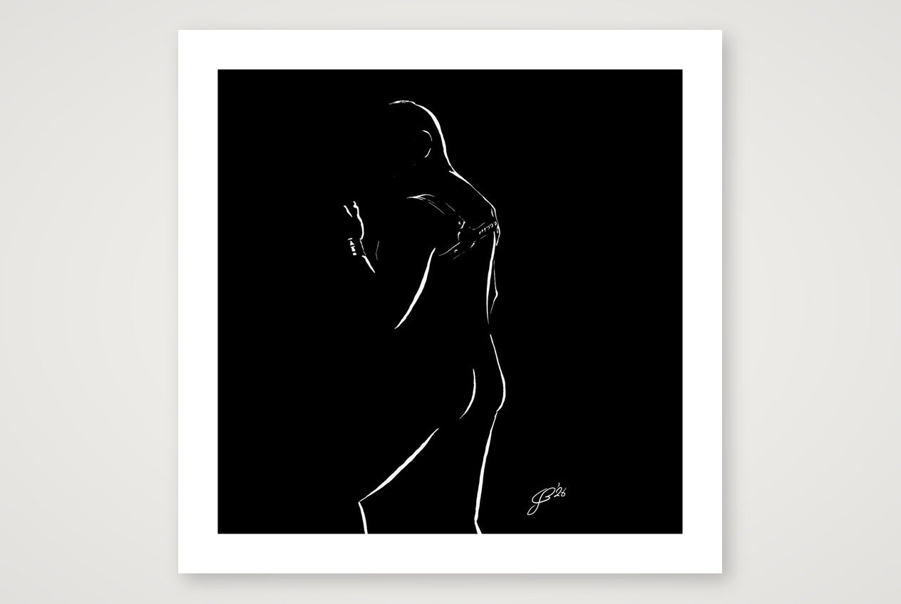 Jack “Negative space Bear” — 70×70cm, 28×28" Print only