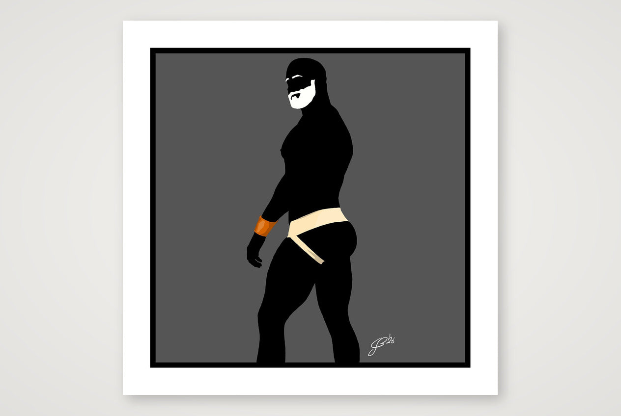 Scott - Bear flag colours Art - Grey — 70×70cm, 28×28" Print only