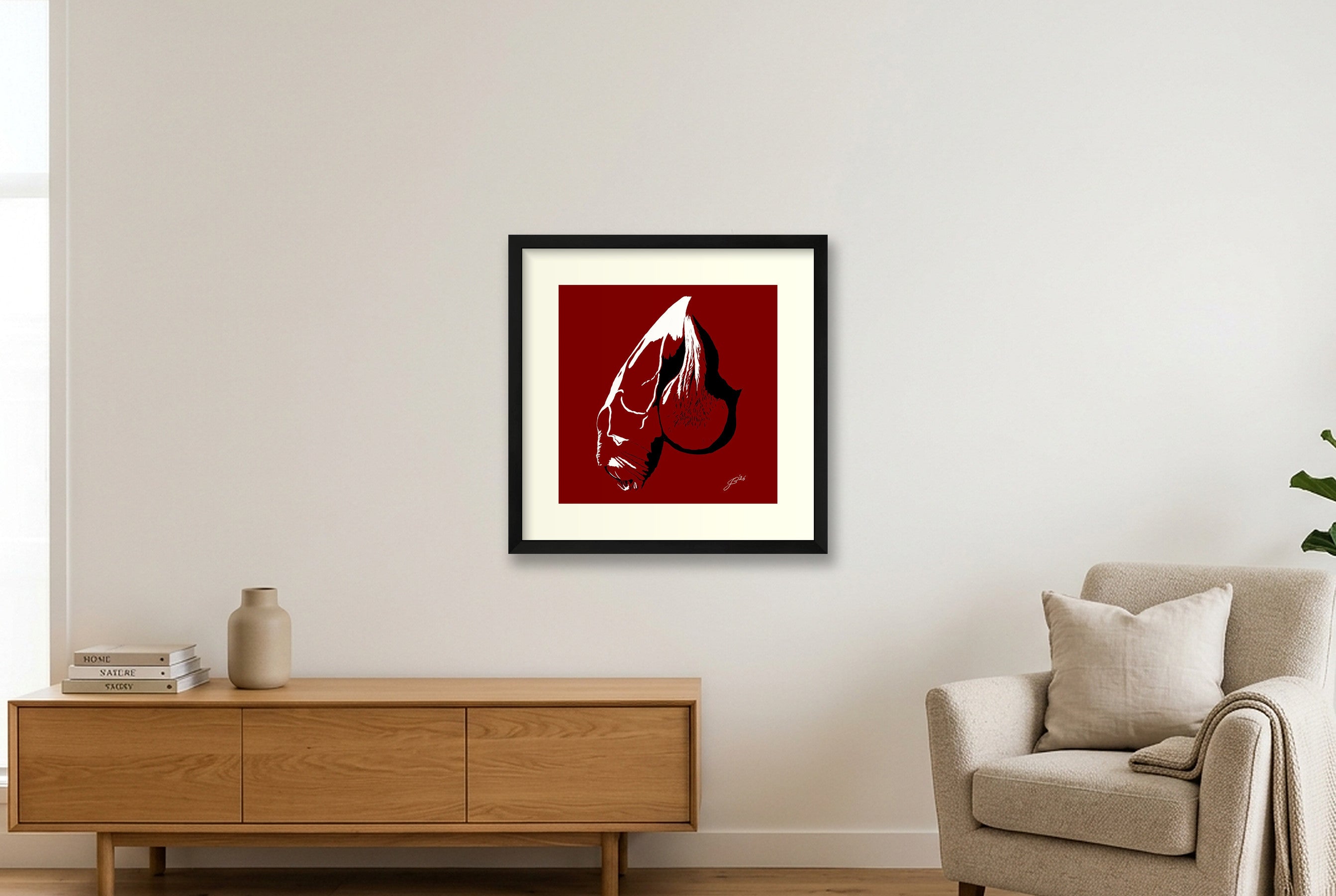 Alex’s Dick Pic — 40×40cm, 16×16" Black Frame