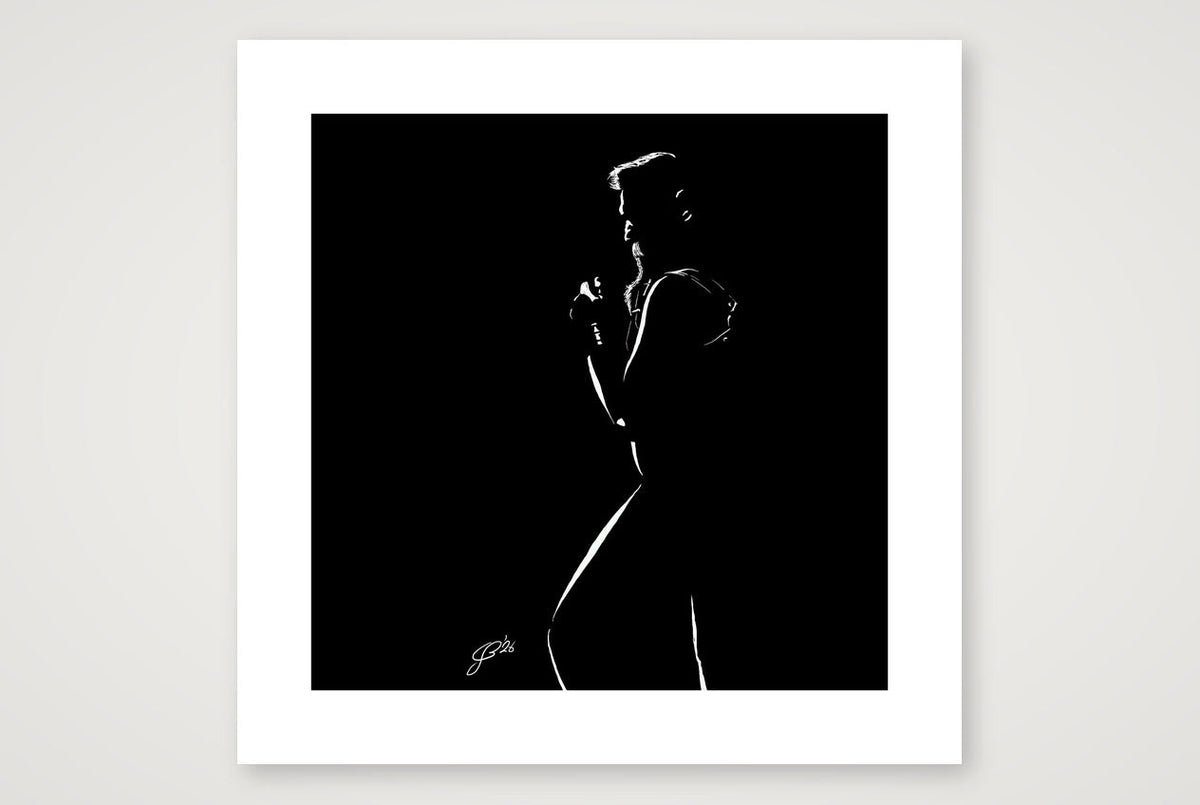 Leather Louis “Negative space Bear” — 50×50cm, 20×20" Print only