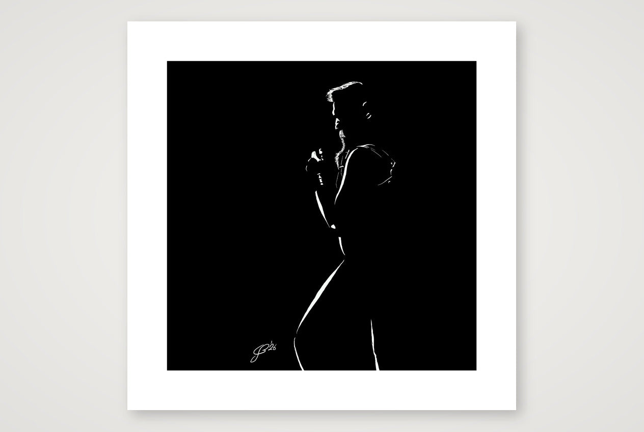 Leather Louis “Negative space Bear” — 50×50cm, 20×20" Print only