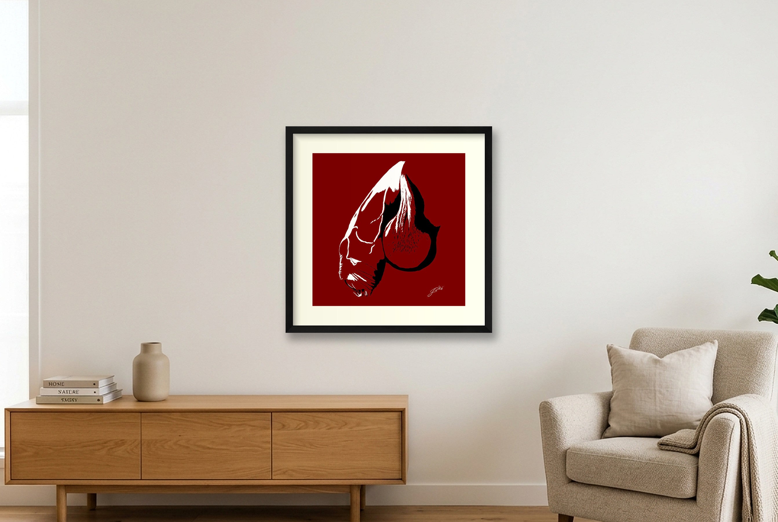 Alex’s Dick Pic — 50×50cm, 20×20" Black Frame