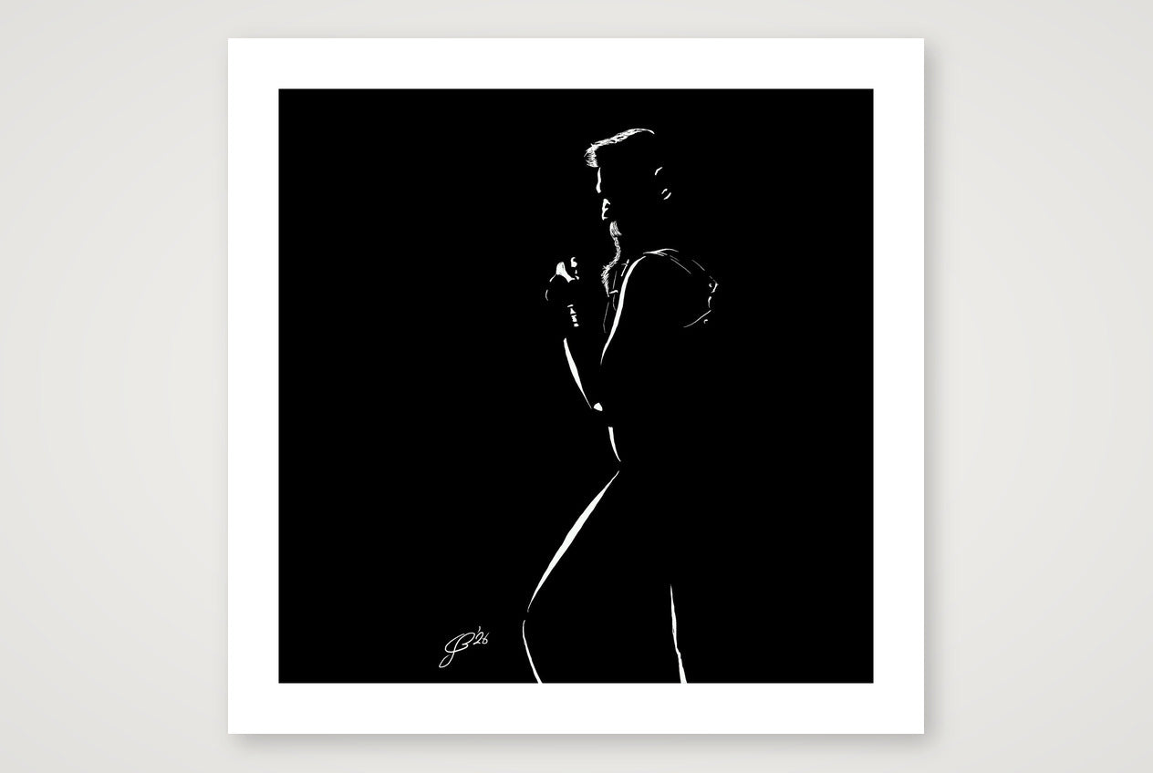 Leather Louis “Negative space Bear” — 70×70cm, 28×28" Print only