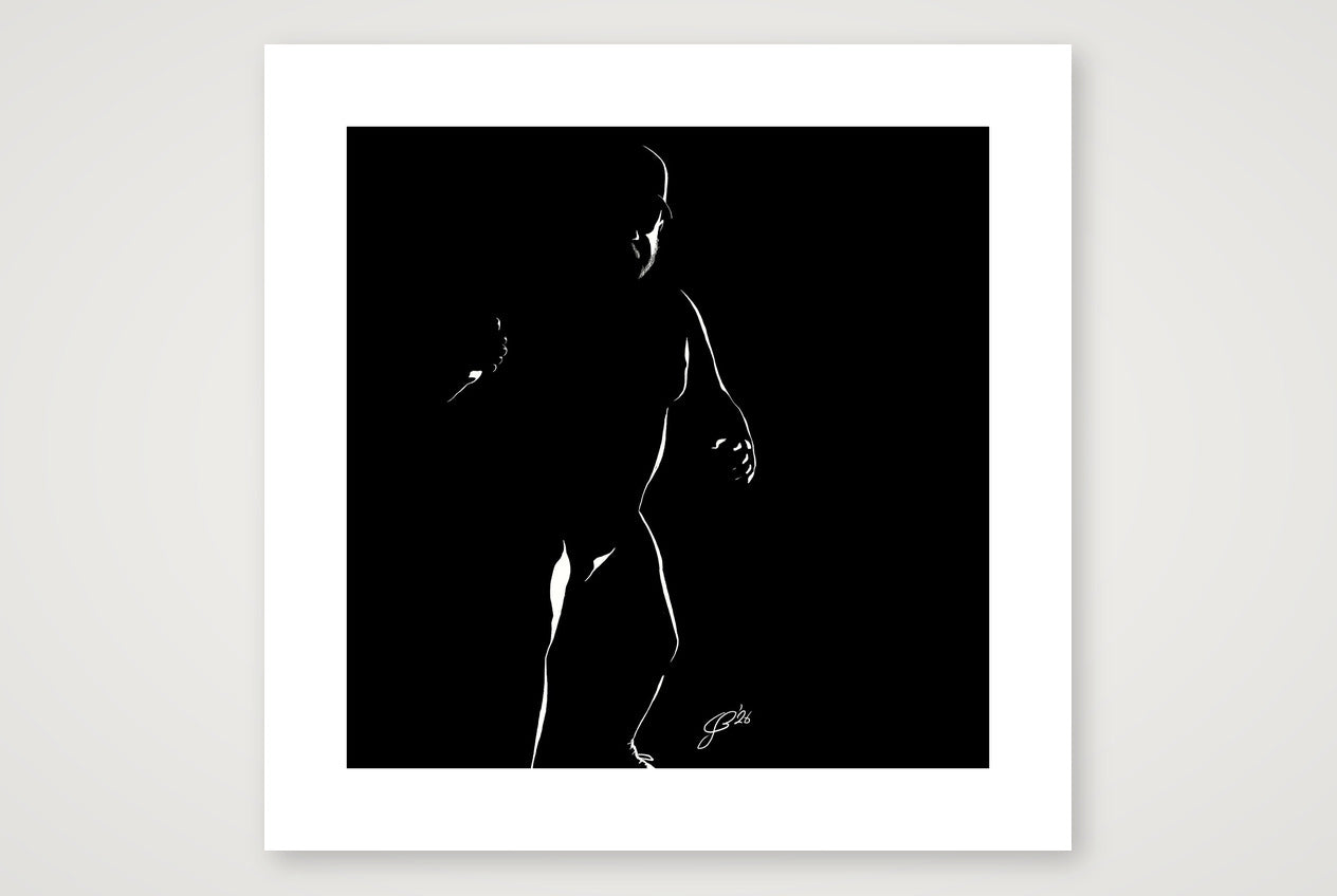 Coach Chuck “Negative space Bear” — 50×50cm, 20×20" Print only