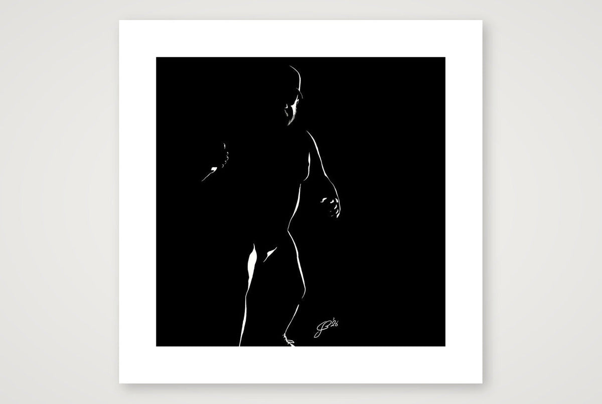Coach Chuck “Negative space Bear” — 50×50cm, 20×20" Print only
