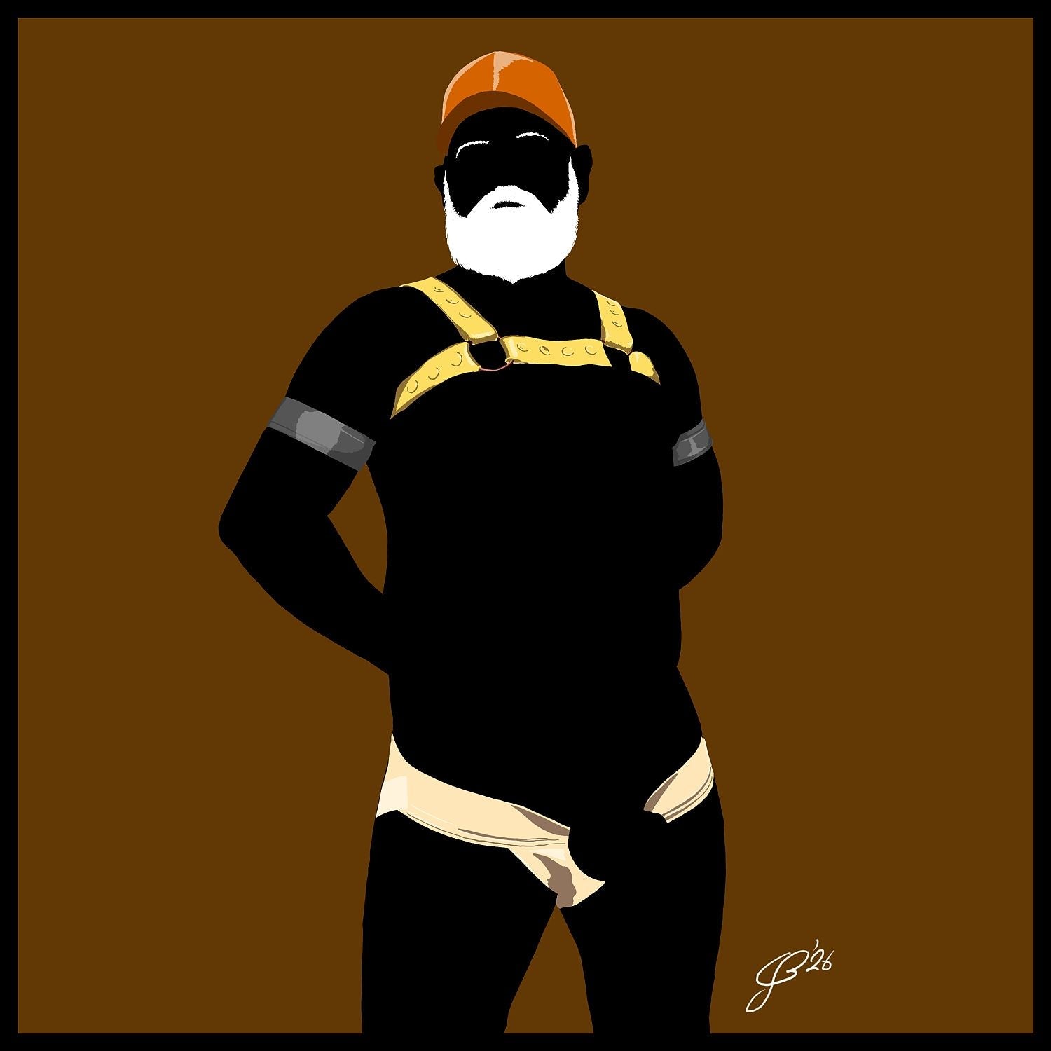 Rob - Bear flag colours Art - Brown