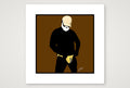 Jim - Bear flag colours Art - Brown — 30×30cm, 12×12" Print only