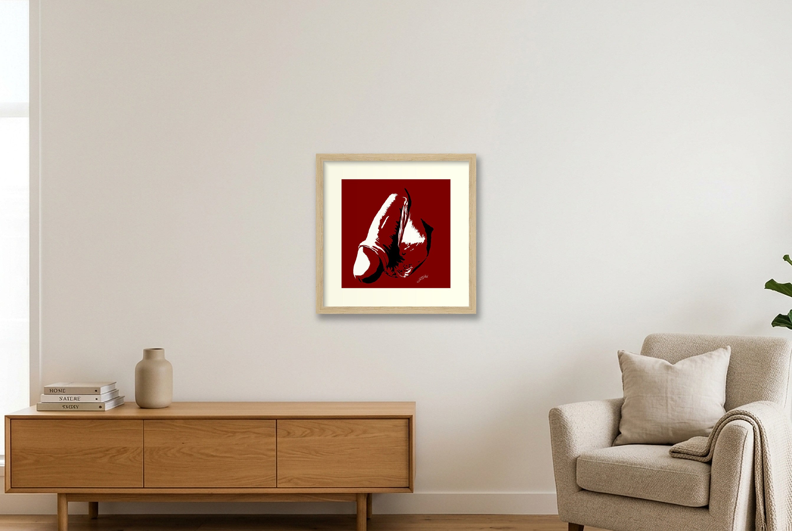 Quentin’s Dick Pic — 30×30cm, 12×12" Oak Frame