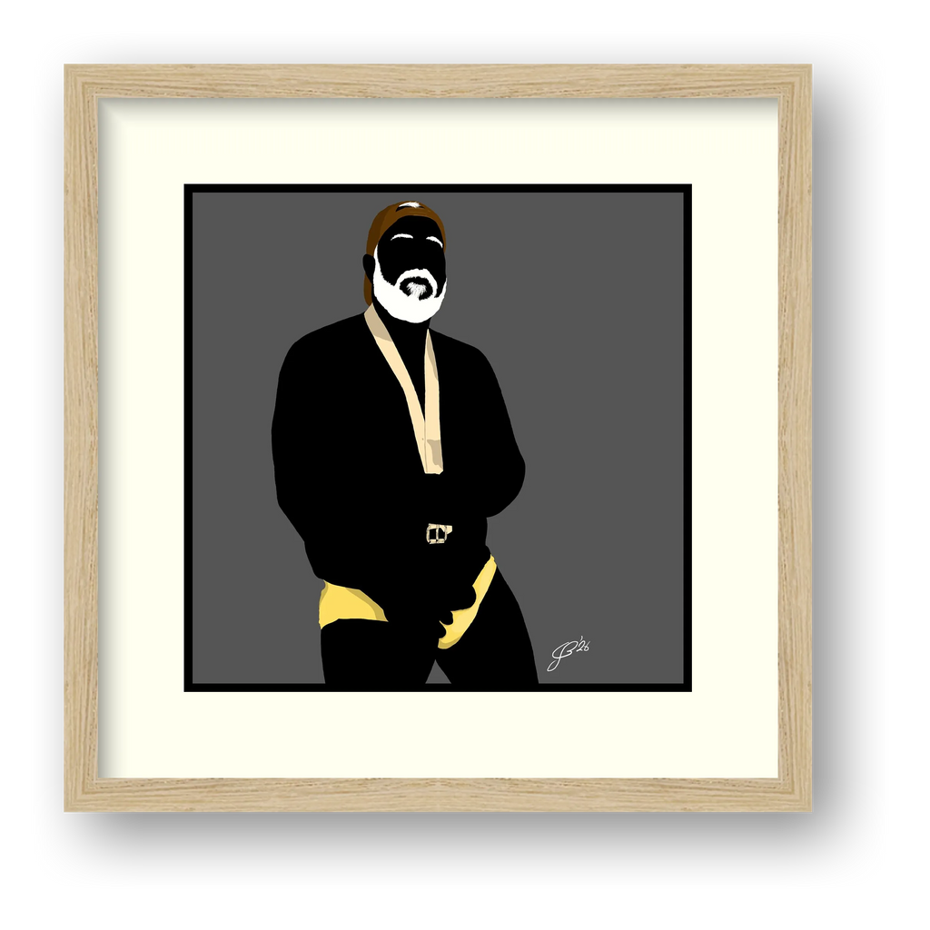 Raul - Bear flag colours Art - Grey — framed