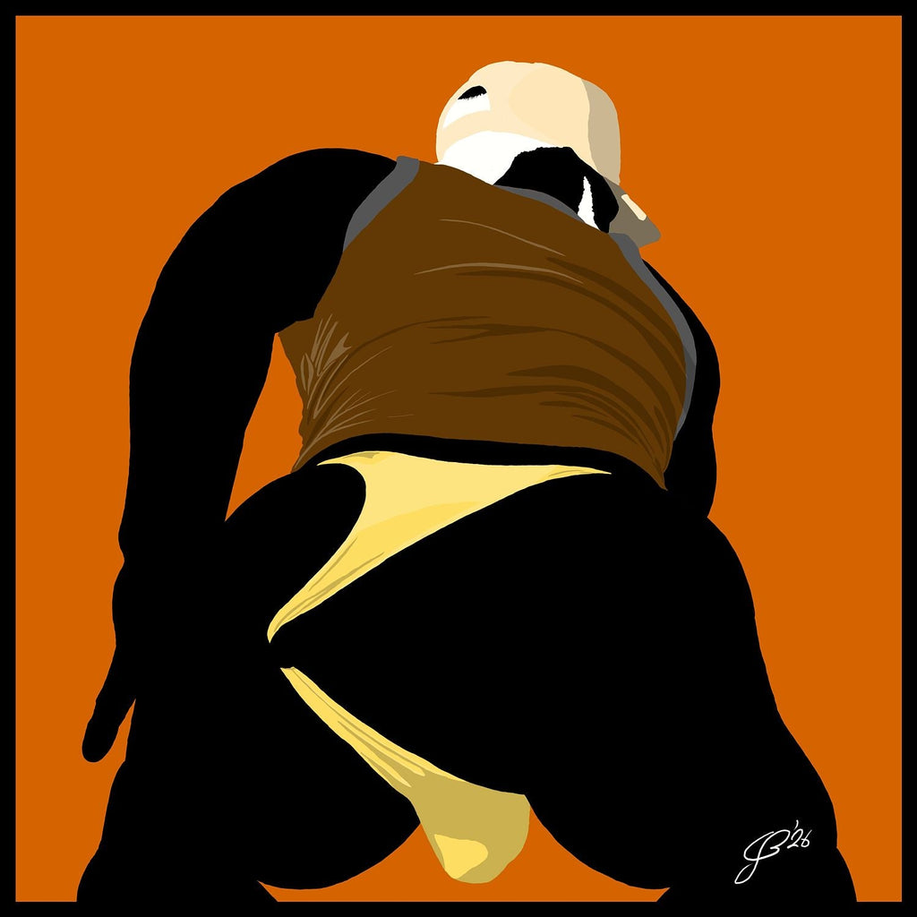Tom - Bear flag colours Art - Orange