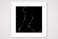 Kneeling Nathan “Negative space Bear” — 30×30cm, 12×12" Print only