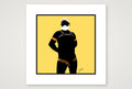 Rob - Bear flag colours Art - Yellow — 30×30cm, 12×12" Print only