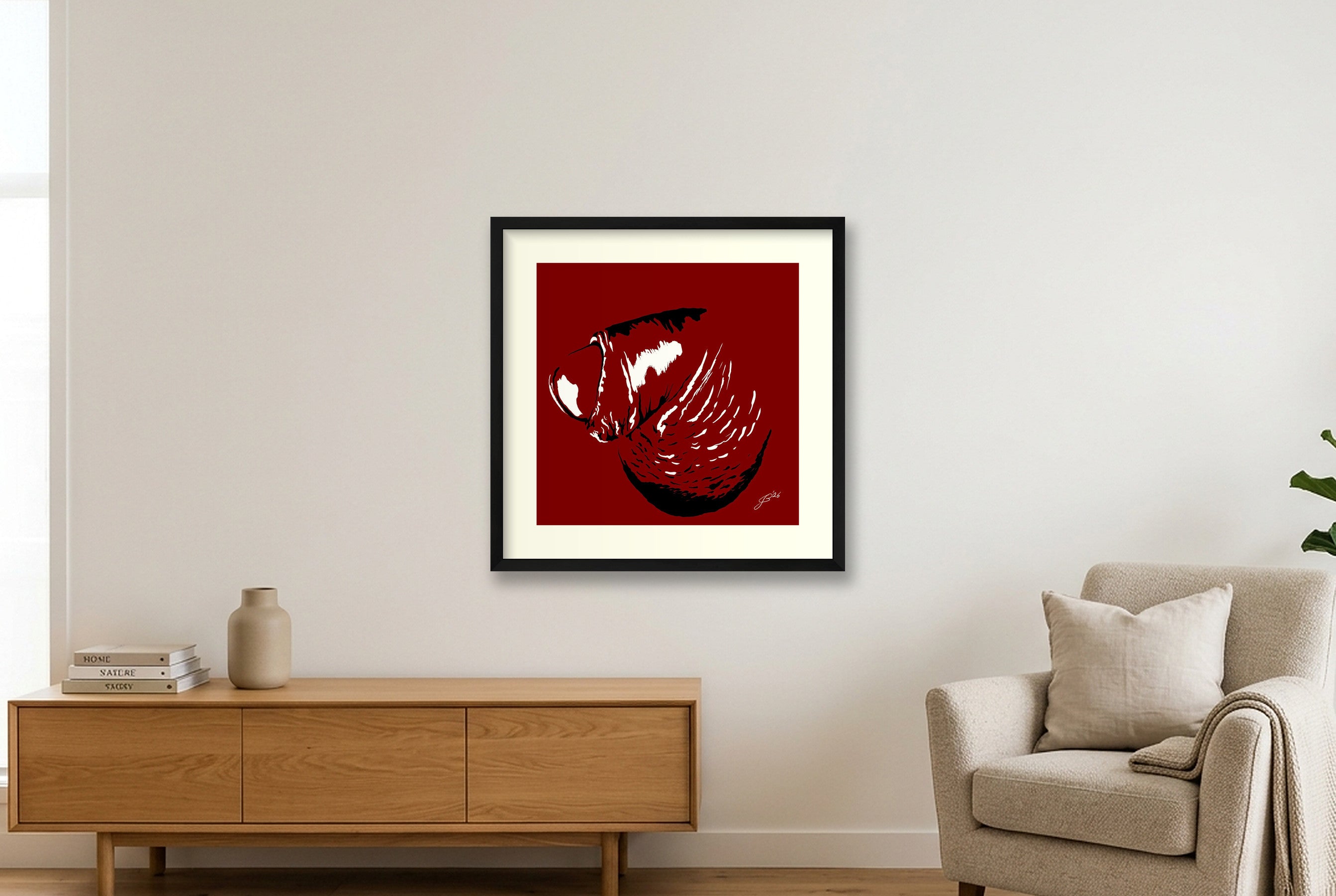 Pierre’s Dick Pic — 50×50cm, 20×20" Black Frame