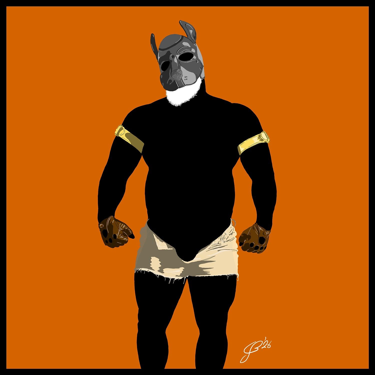 Buck - Bear flag colours Art - Orange