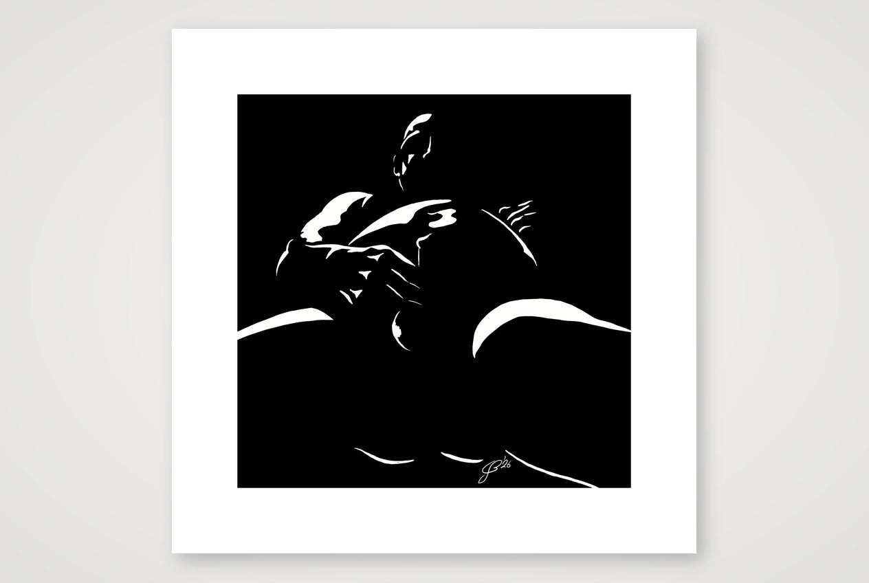 POV Pete “Negative space Bear” — 40×40cm, 16×16" Print only