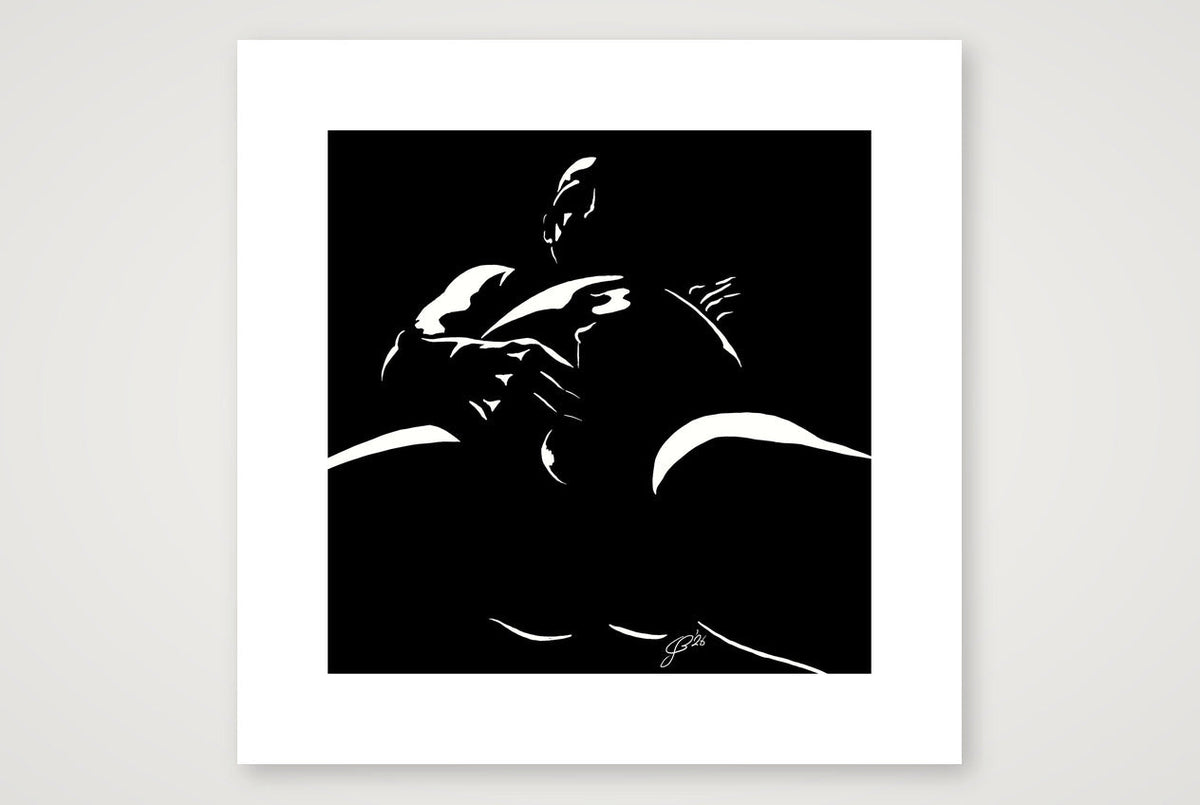 POV Pete “Negative space Bear” — 40×40cm, 16×16" Print only