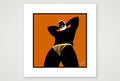 Frank - Bear flag colours Art - Orange — 30×30cm, 12×12" Print only