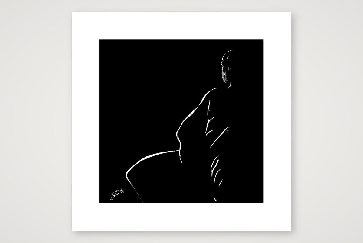 Hung Hugo “Negative space Bear” — 40×40cm, 16×16" Print only