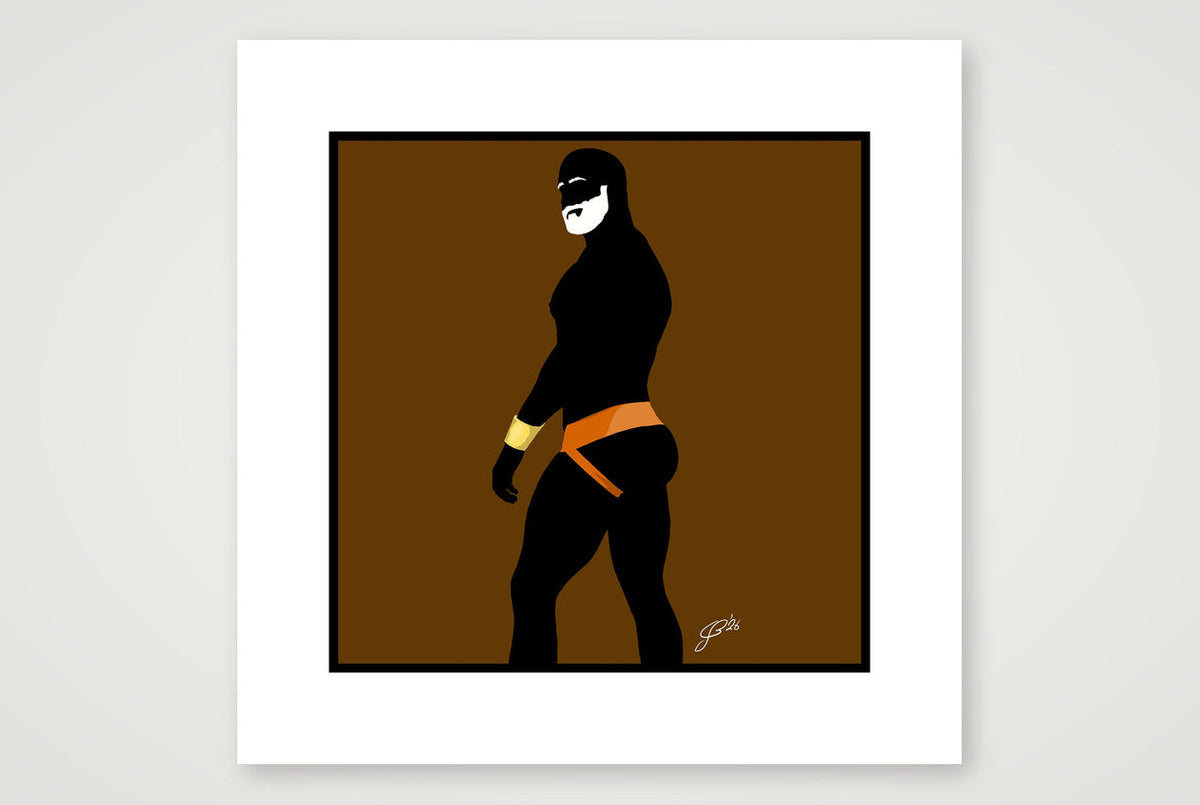Scott - Bear flag colours Art - Brown — 30×30cm, 12×12" Print only