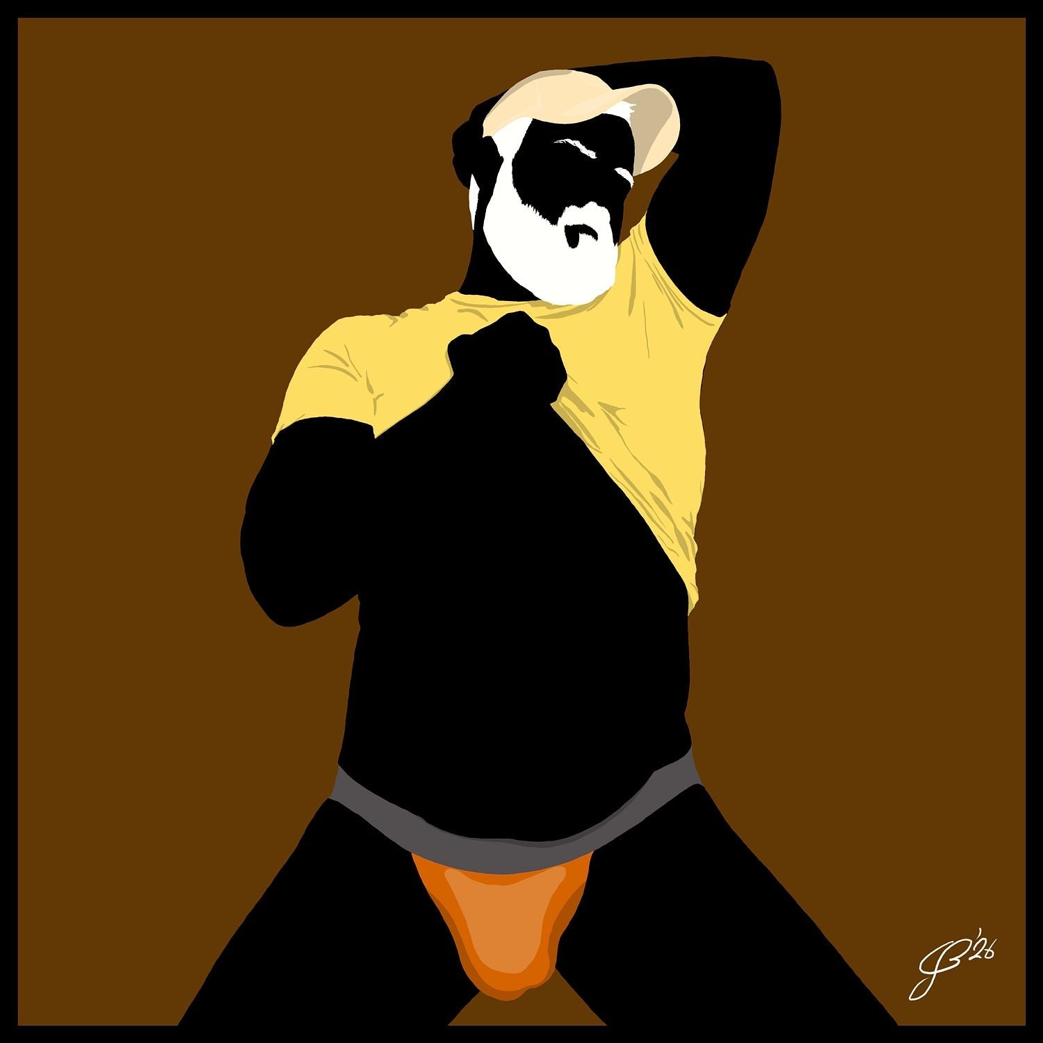 Ben - Bear flag colours Art - Brown