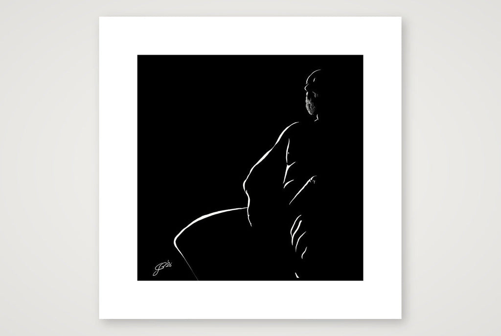 Hung Hugo “Negative space Bear” — 30×30cm, 12×12" Print only
