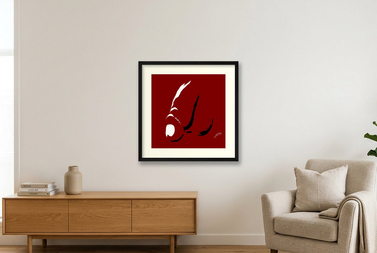 Phallic Art - Barnardo — 50×50cm, 20×20" Black Frame