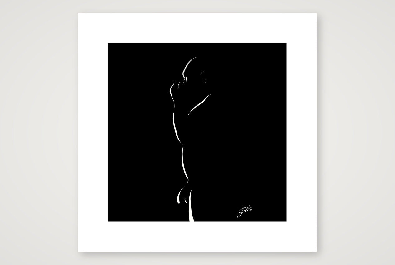 Cocky Conner “Negative space Bear” — 30×30cm, 12×12" Print only