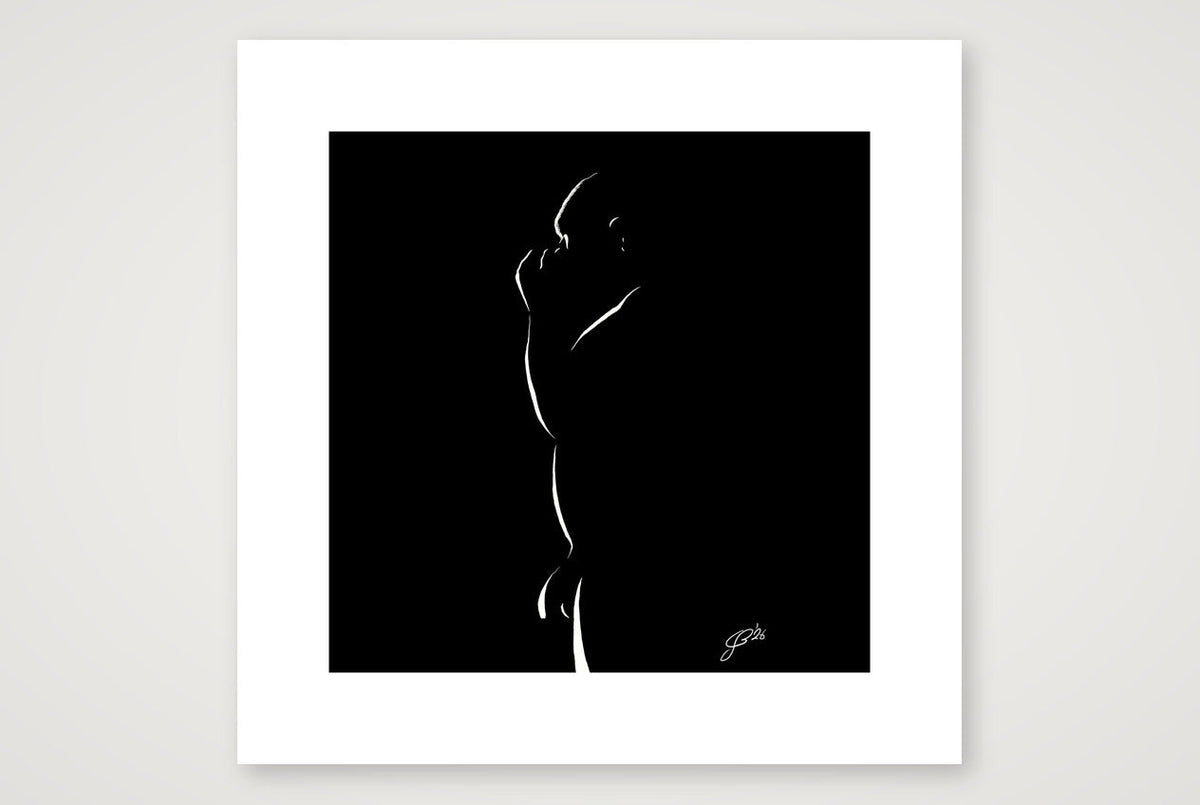 Cocky Conner “Negative space Bear” — 30×30cm, 12×12" Print only