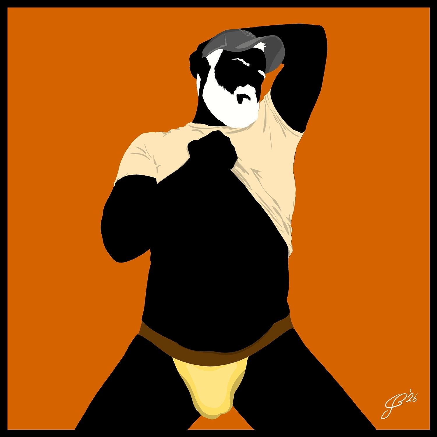 Ben - Bear flag colours Art - Orange