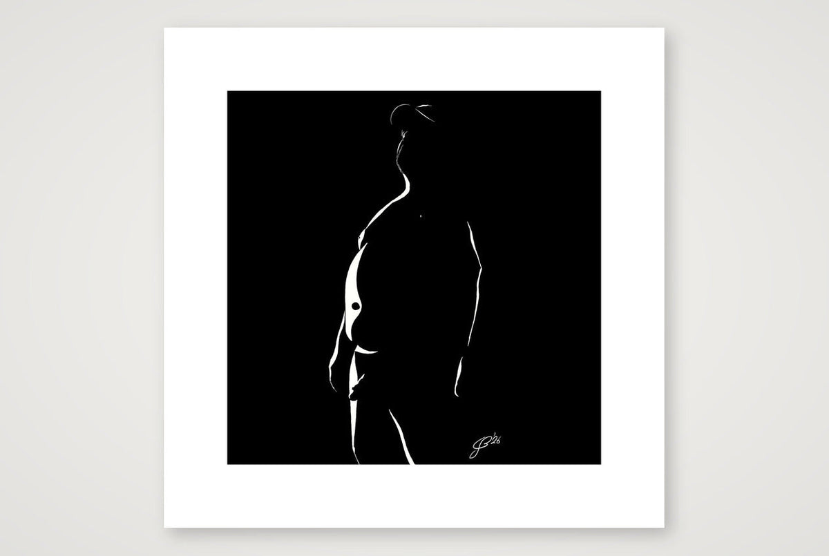 Alf “Negative space Bear” — 30×30cm, 12×12" Print only