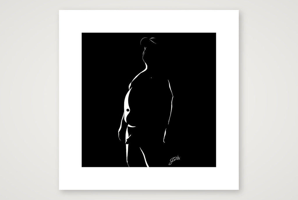 Alf “Negative space Bear” — 30×30cm, 12×12" Print only