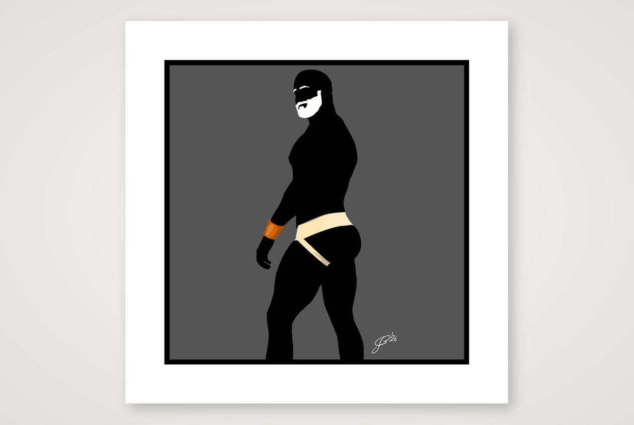 Scott - Bear flag colours Art - Grey — 50×50cm, 20×20" Print only