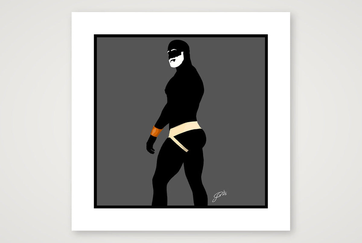 Scott - Bear flag colours Art - Grey — 50×50cm, 20×20" Print only