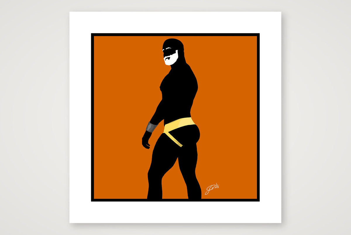 Scott - Bear flag colours Art - Orange — 50×50cm, 20×20" Print only