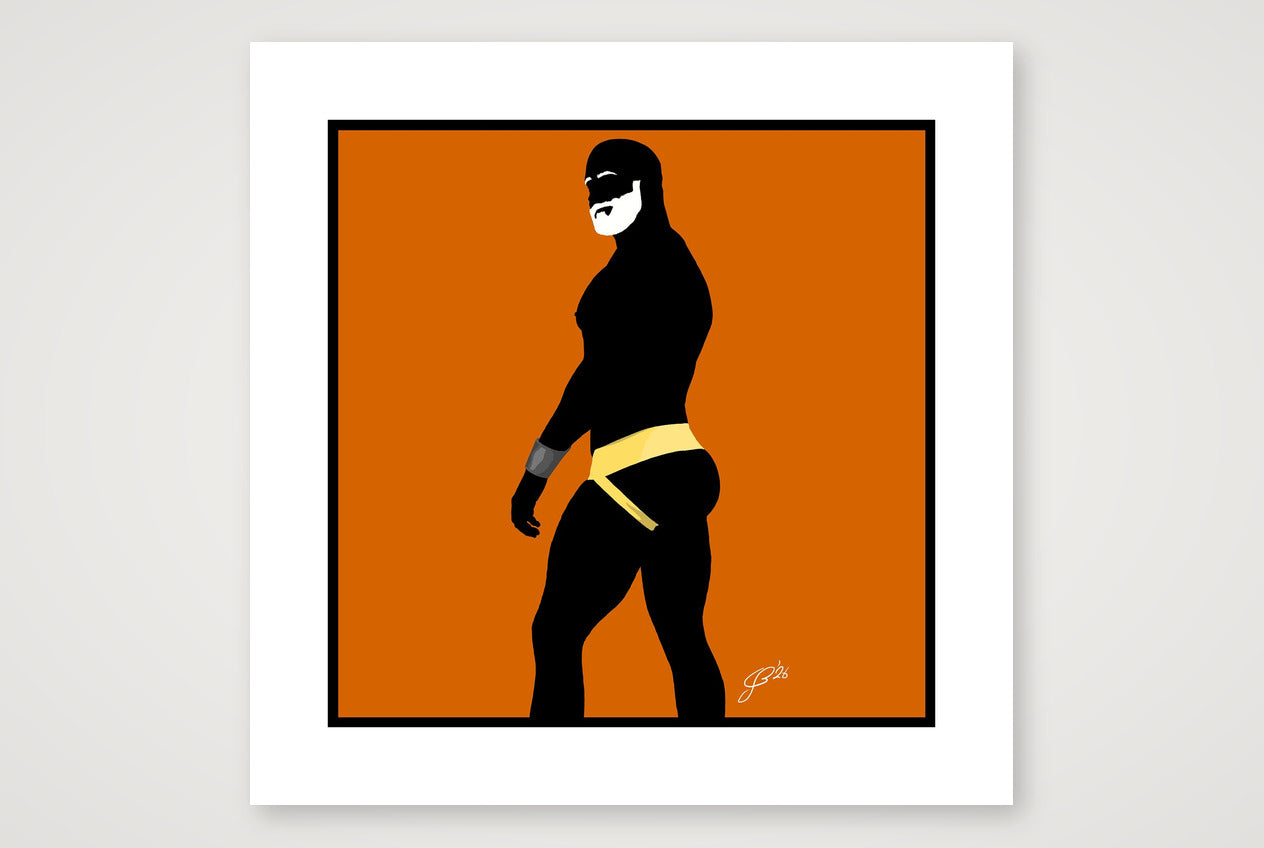 Scott - Bear flag colours Art - Orange — 50×50cm, 20×20" Print only
