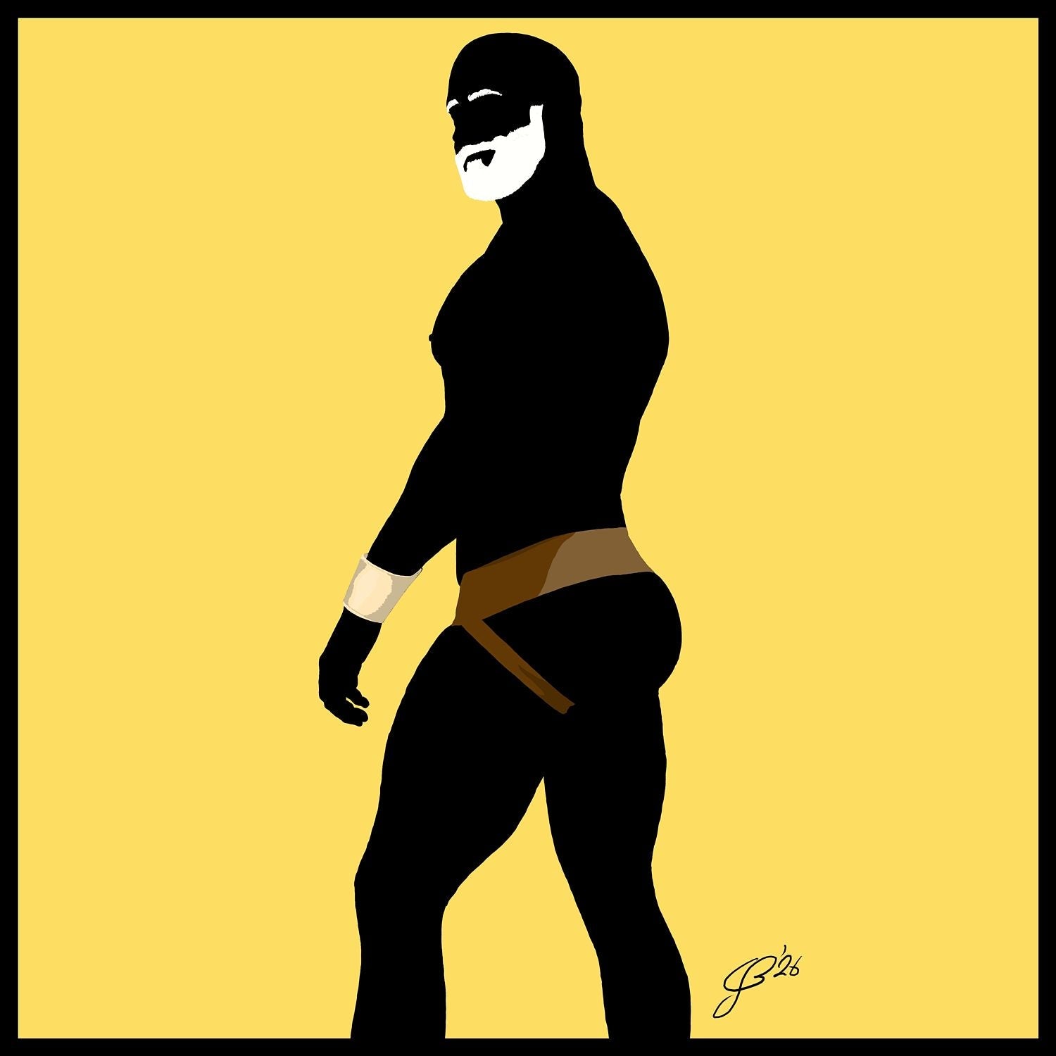 Scott - Bear flag colours Art - Yellow
