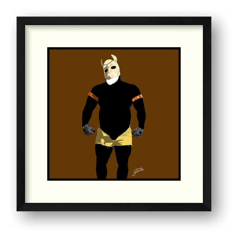 Buck - Bear flag colours Art - Brown — framed