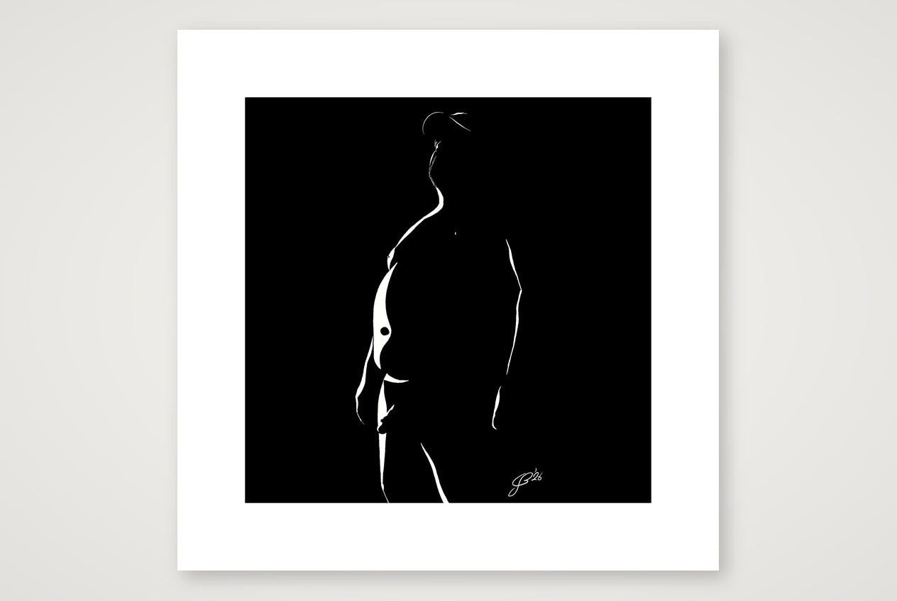 Alf “Negative space Bear” — 40×40cm, 16×16" Print only