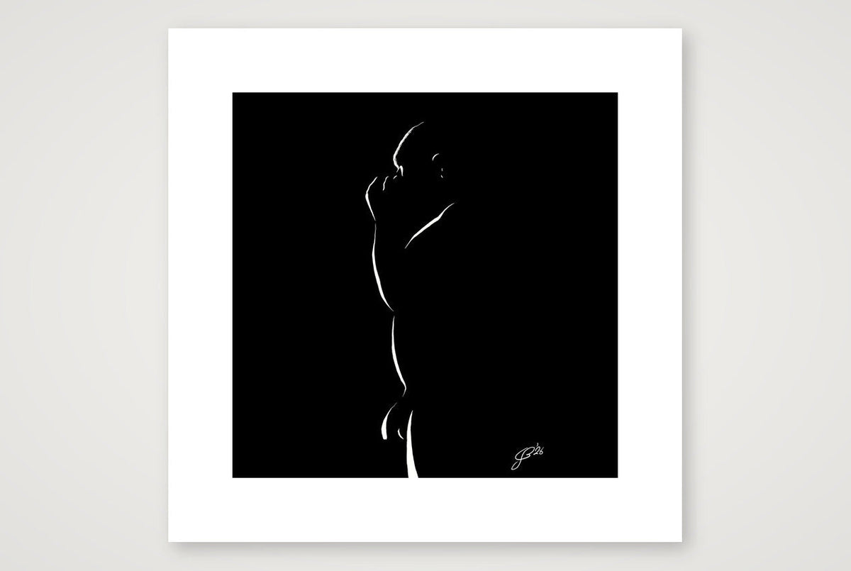 Cocky Conner “Negative space Bear” — 40×40cm, 16×16" Print only