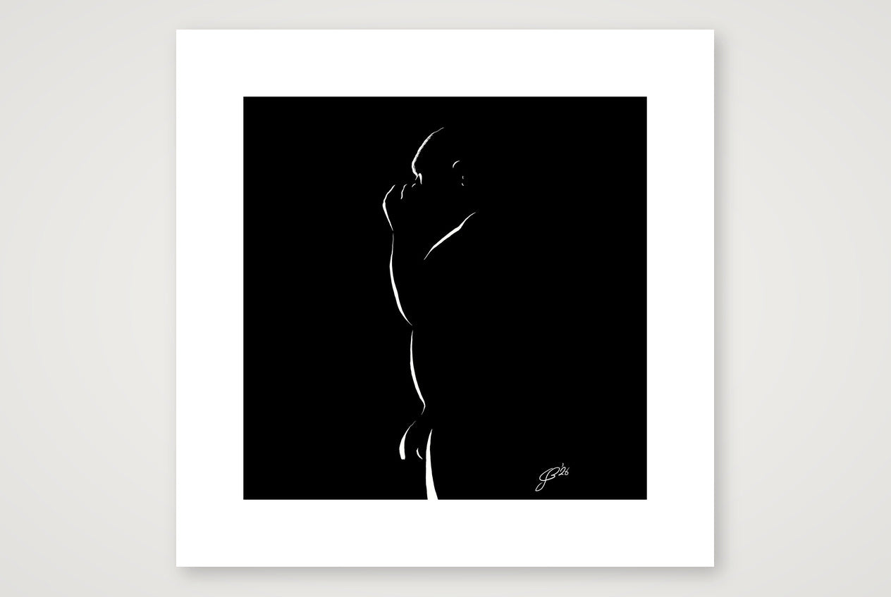 Cocky Conner “Negative space Bear” — 40×40cm, 16×16" Print only