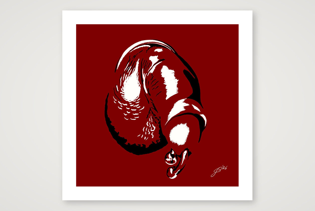 Julio’s Dick Pic — 70×70cm, 28×28" Print only
