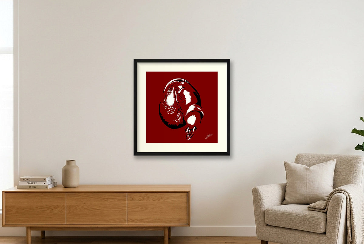 Phallic Art - Julio — 50×50cm, 20×20" Black Frame
