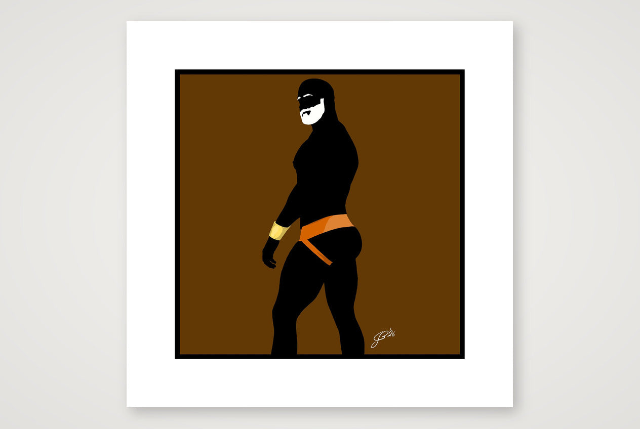 Scott - Bear flag colours Art - Brown — 40×40cm, 16×16" Print only