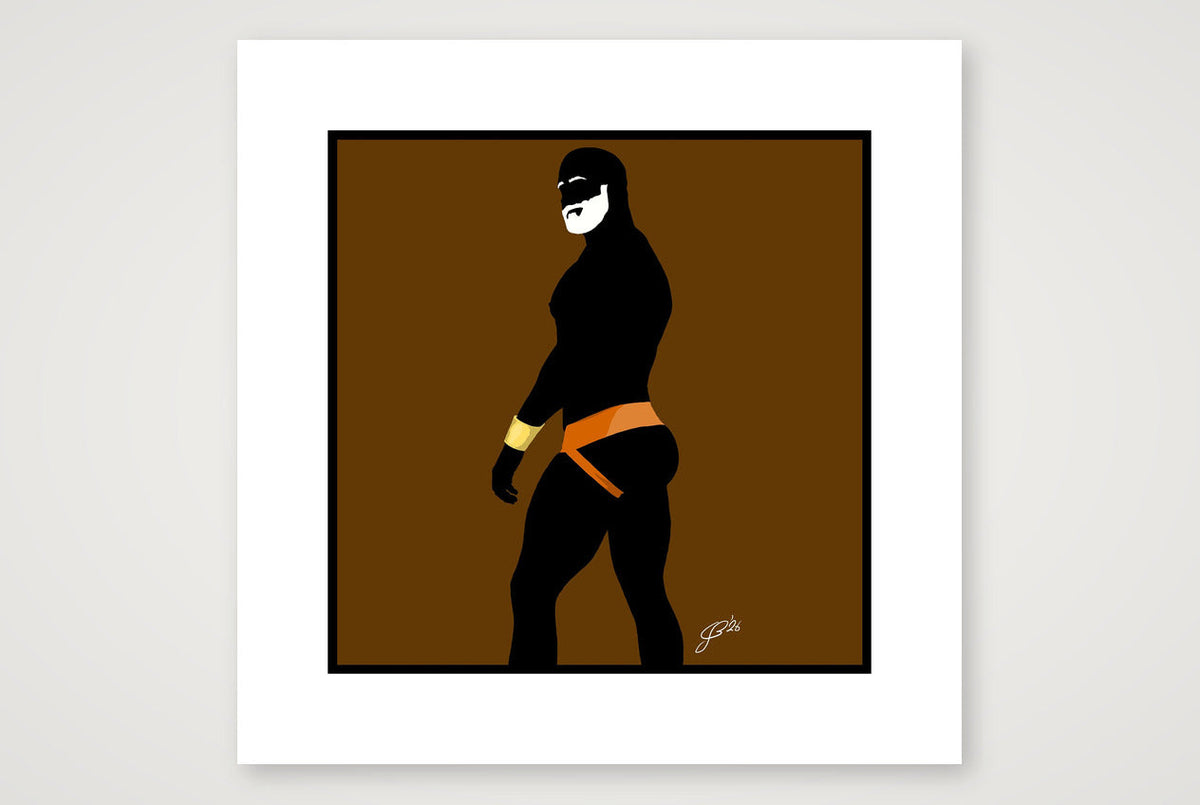 Scott - Bear flag colours Art - Brown — 40×40cm, 16×16" Print only