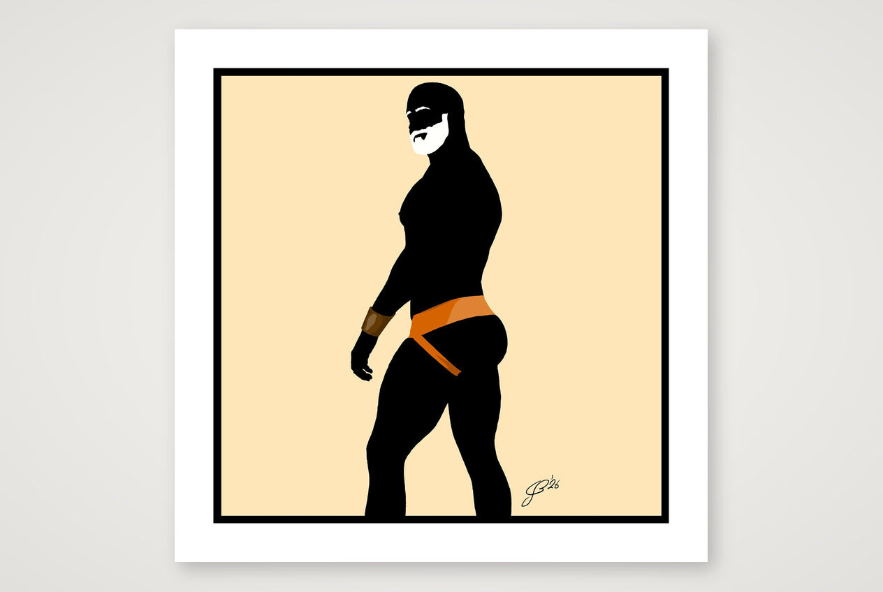 Scott - Bear flag colours Art - Cream — 70×70cm, 28×28" Print only